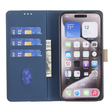 Чехол-книжка Color Matching RFID Anti-theft Leather для OnePlus 13 - синий