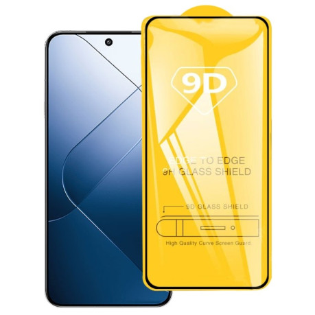 Защитное стекло 9D Full Glue Full Screen на Xiaomi 14 - черное
