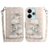 Чехол-книжка 3D Colored Horizontal Flip Leather для Xiaomi Redmi 13 4G - Squirrels