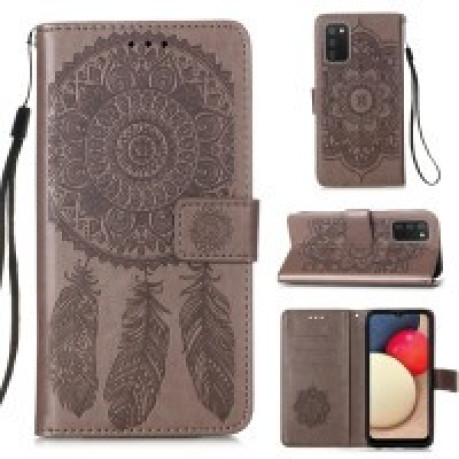 Чохол-книжка Dream Catcher Printing на Samsung Galaxy A02s - коричневий