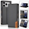 Чехол-книжка N.BEKUS P3 RFID Stitching с кармашком на карт для iPhone 18 Pro/17 Pro — чёрный