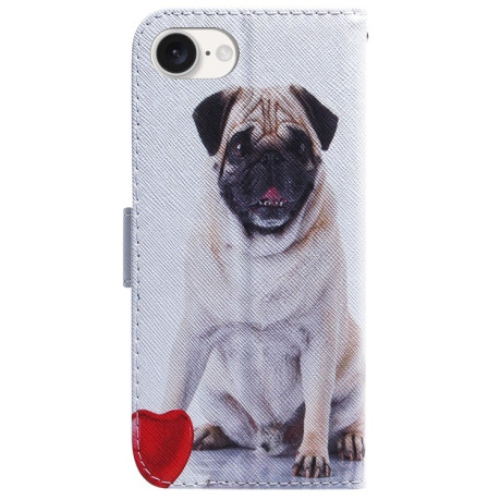 Чехол-книжка Coloured Drawing для iPhone 16e - Pug