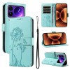 Чехол-книжка Dandelion Embossed Pattern Flip Leather на Xiaomi 17 Pro Max — зелёный