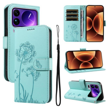 Чехол-книжка Dandelion Embossed Pattern Flip Leather на Xiaomi 17 Pro Max — зелёный