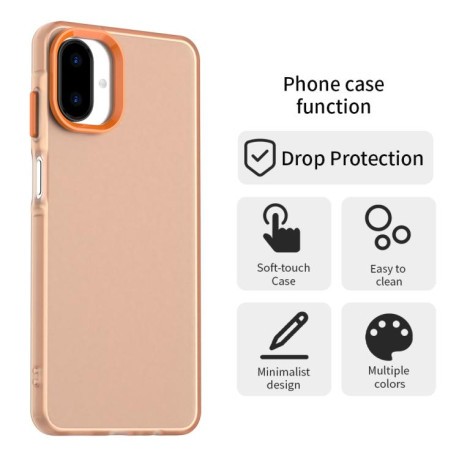 Противоударный чехол Candy Series для Samsung Galaxy A07 4G - оранжевый