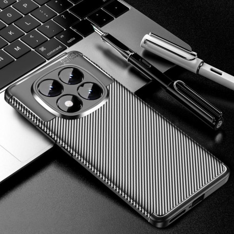 Ударозахисний чохол HMC Carbon Fiber Texture на Redmi Note 14 Pro 4G - чорний