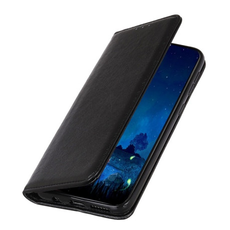 Чехол-книжка Magnetic Retro Crazy Horse Texture на Samsung Galaxy S22 Ultra 5G - черный