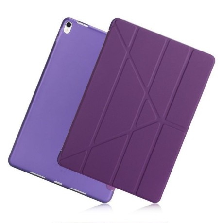 Чехол- книжка Solid Color Trid-fold + Deformation Viewing Stand на iPad  Air 2019/Pro 10.5 - фиолетовый