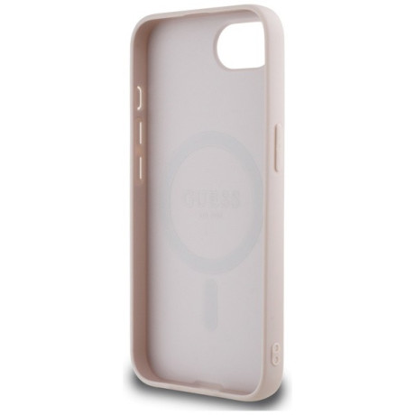 Оригинальный чехол Guess 4G Ring Classic MagSafe для iPhone 16e - Pink