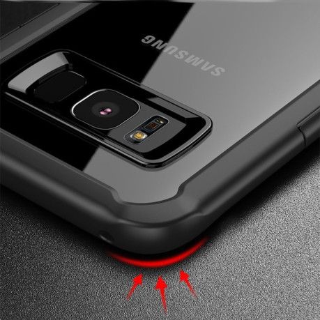 Противоударный силиконовый чехол с бампером на Samsung Galaxy S8 + / G955-черный