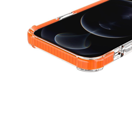 Противоударный акриловый чехол Four-corner на iPhone 13 Pro Max - оранжевый
