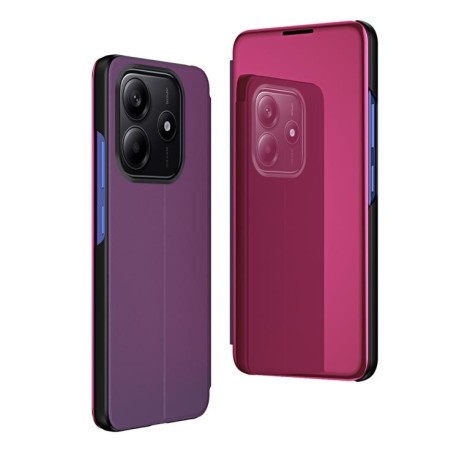 Чехол книжка Clear View на Xiaomi Redmi Note 14 4G 164.84mm - фіолетовий