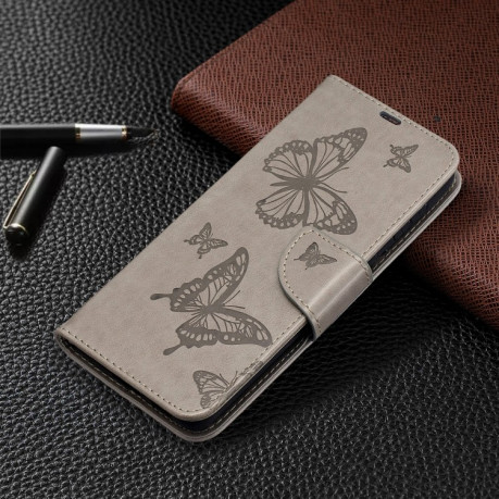 Чохол-книжка Butterflies Pattern Samsung Galaxy S21 Plus - сірий