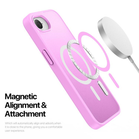 Чехол-книжка DUX DUCIS Yind Series MagSafe TPU Hybrid PC на  для iPhone 16e - розовый