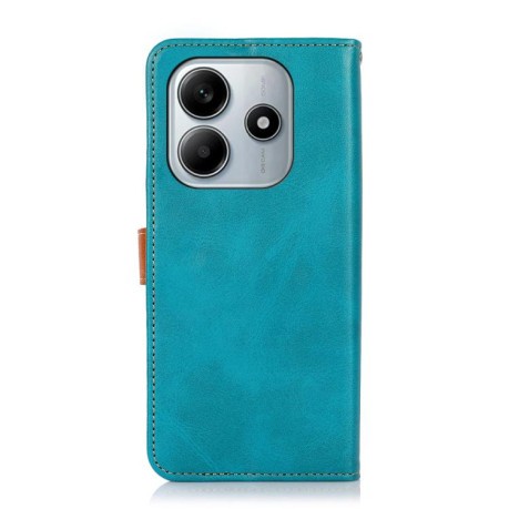 Чохол-книжка KHAZNEH Cowhide Texture на Xiaomi Redmi Note 14 4G 164.84mm - синій