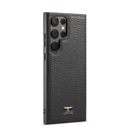 Противоударный чехол Fierre Shann Leather для Samsung Galaxy S23 Ultra 5G - Cowhide Black