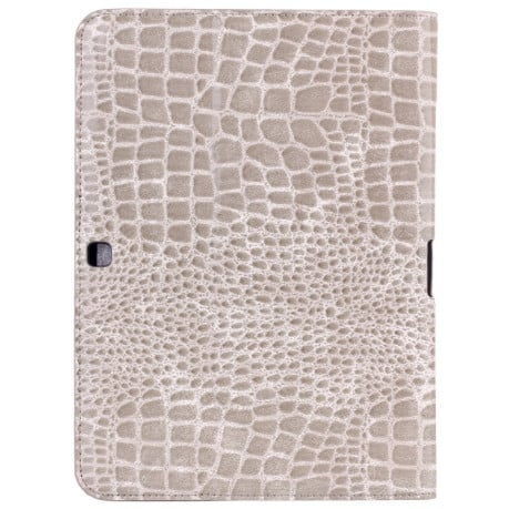 Кожаный Чехол Crocodile Texture Grey для Samsung Galaxy Tab 4 10.1