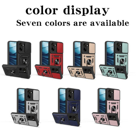 Чохол із шторкою на камеру Sliding Camshield та підставкою на OnePlus Ace 5 Racing / Nord CE5 4G - синій