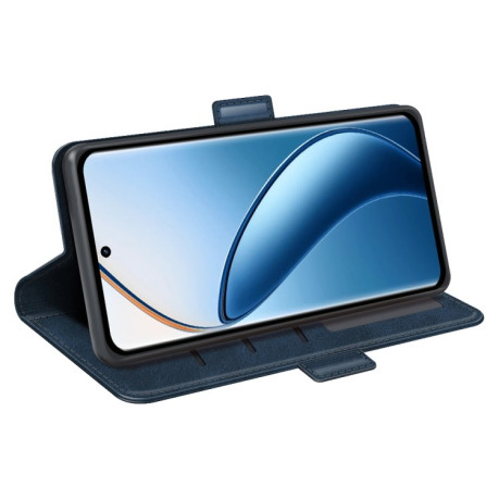 Чехол-книжка Dual-side Magnetic Buckle для Realme 12+ 5G - синий