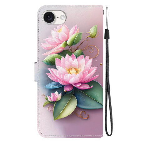 Чехол-книжка Colored Drawing Series на iPhone 16e - Lotus