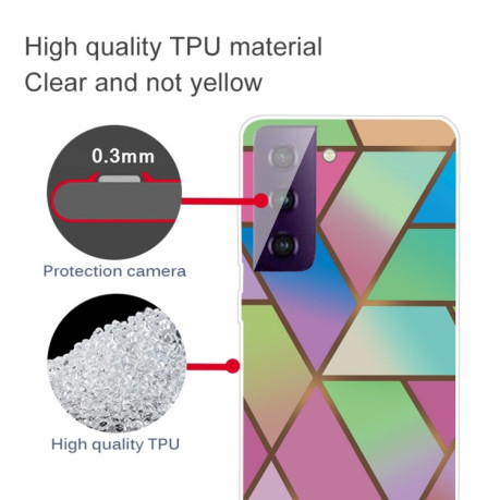 Противоударный чехол Marble Pattern для Samsung Galaxy S21 Plus- Rhombus Gradient