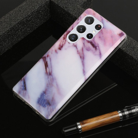 Чохол Marble Pattern Soft Samsung Galaxy S22 Ultra 5G - фіолетовий