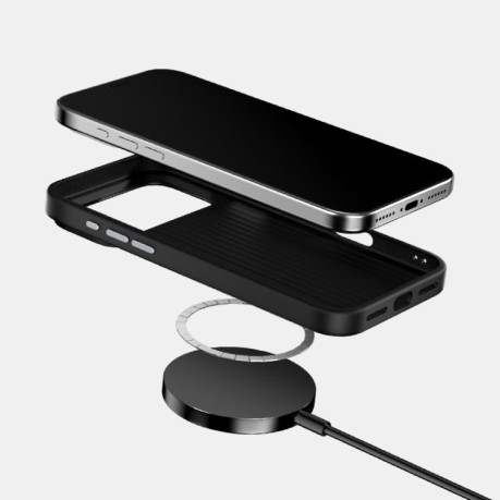 Ультратонкий чехол ABEEL Ruyi Pattern 6D Micro Relief MagSafe Leather на iPhone 17 - коричневый