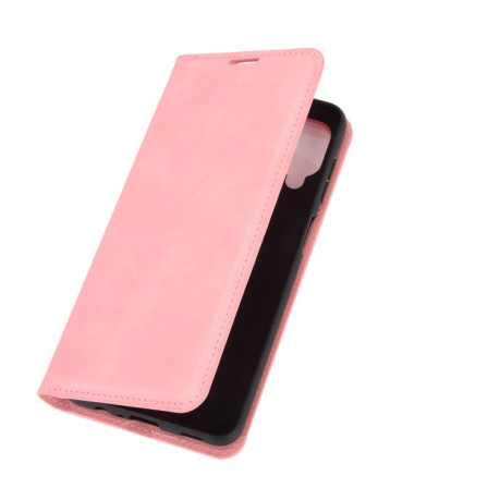 Чехол-книжка Retro-skin Business Magnetic на Samsung Galaxy A12/M12 - розовый