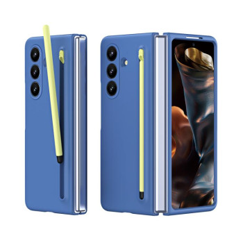 Противоударный чехол Integrated with Pen Slot без Pen на Samsung Galaxy Fold8 Ultra 5G — синий