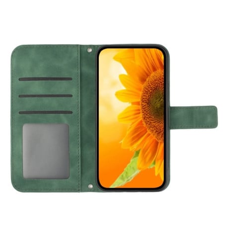 Чохол-книжка Skin Feel Sun Flower для Samsung Galaxy A55 5G - зелений