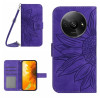 Чохол-книжка Skin Feel Sun Flower для Xiaomi Redmi A3 - фіолетовий