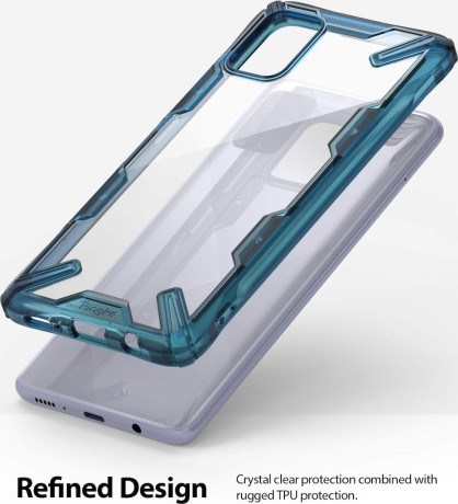 Оригинальный чехол Ringke Fusion X Design durable на Samsung Galaxy A71 blue