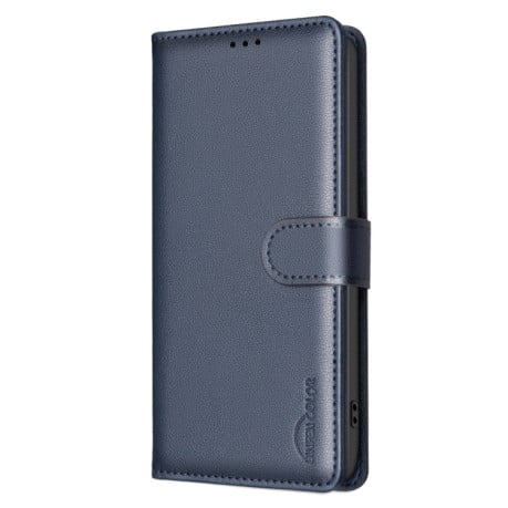 Чехол-книжка Litchi Texture RFID Anti-theft Leather на Realme C75 4G - синий
