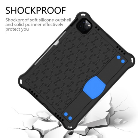 Противоударный чехол Honeycomb Design на iPad 10.9 2022 - черно-синий