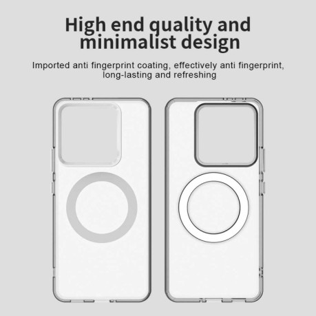 Противоударный чехол MagSafe Holder PC Hybrid для Xiaomi 14T - белый