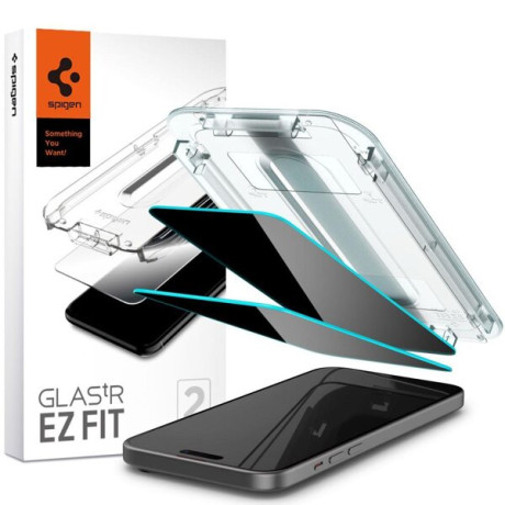 Комплект защитного стекла Spigen Glas.Tr &quot;EZ Fit&quot; для iPhone 15 Plus Privacy