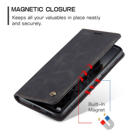 Кожаный чехол CaseMe-013 Multifunctional на Xiaomi Redmi Note 12 5G / Poco X5 - черный