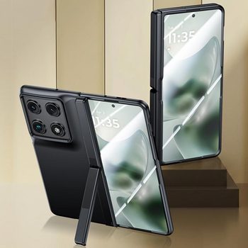 Чохол Escase з пружинним шарніром і вбудованою плівкою на Motorola Razr Fold 5G — чорний