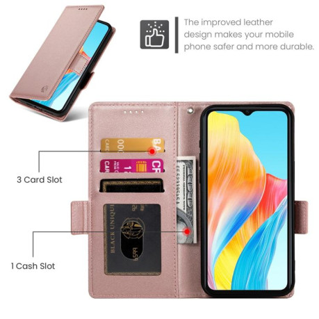 Чохол-книжка Side Buckle Magnetic Frosted Leather для OPPO A5 PRO 5G - золото
