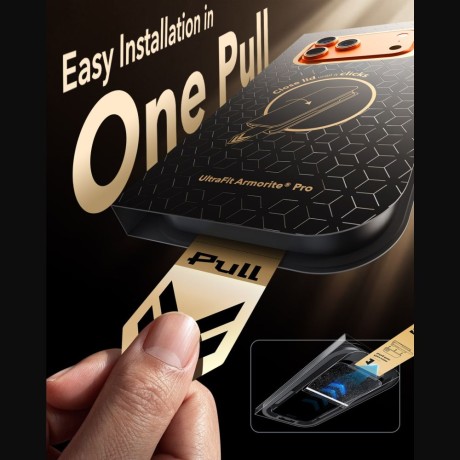 Захисне скло ESR UltraFit Armorite Pro Tempered Glass для iPhone 17 Pro Max / 18 Pro Max — чорне