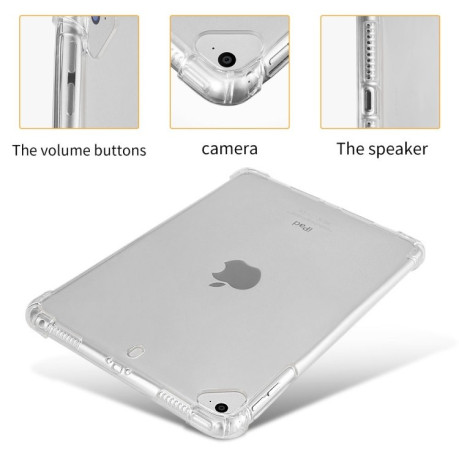 Противоударный прозрачный силиконовый чехол Full Thicken Corners на iPad Air 2019 / Pro 10.5 -синий
