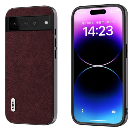Протиударний чохол ABEELDream Litchi Texture PU для Google Pixel 8 Pro - фіолетовий