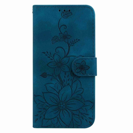 Чехол-книжка Lily Embossed Leather для Samsung Galaxy S24 FE 5G - синий