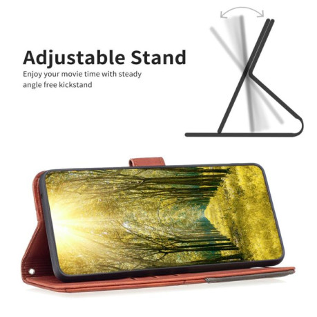 Чехол-книжка Rhombus Texture для OPPO Reno13 F/Reno13 FS - коричневый