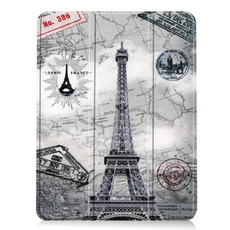Чехол-книжка Colored Drawing with stylus holder на iPad Air 10.9 2022/2020 - Eiffel Tower