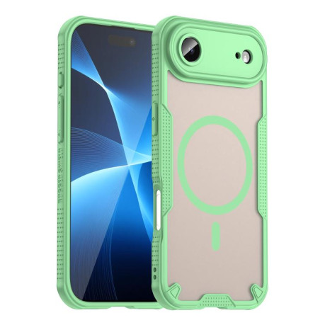Противоударный чехол Armor Glaze MagSafe Magnetic для iPhone Air - зеленый