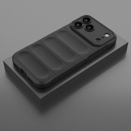 Силіконовий чохол Magic Flannel на iPhone 17 Pro Max - чорний