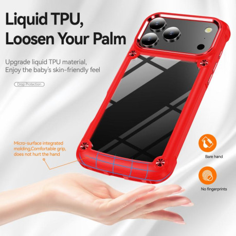 Противоударный чехол Lens Protection на iPhone 17 Pro - красный