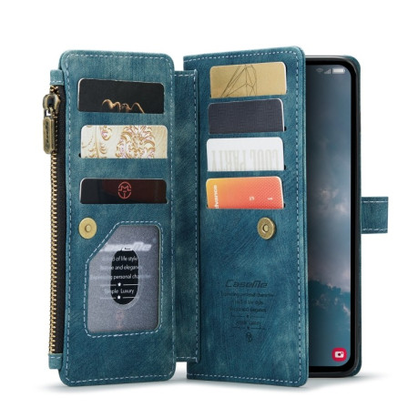 Кожаный чехол-кошелек CaseMe-C30 для Samsung Galaxy A14 5G - синий