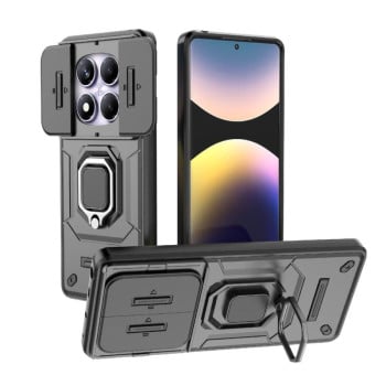 Противоударный чехол Sliding Camshield для Redmi Note 14 Pro 4G Global - черный